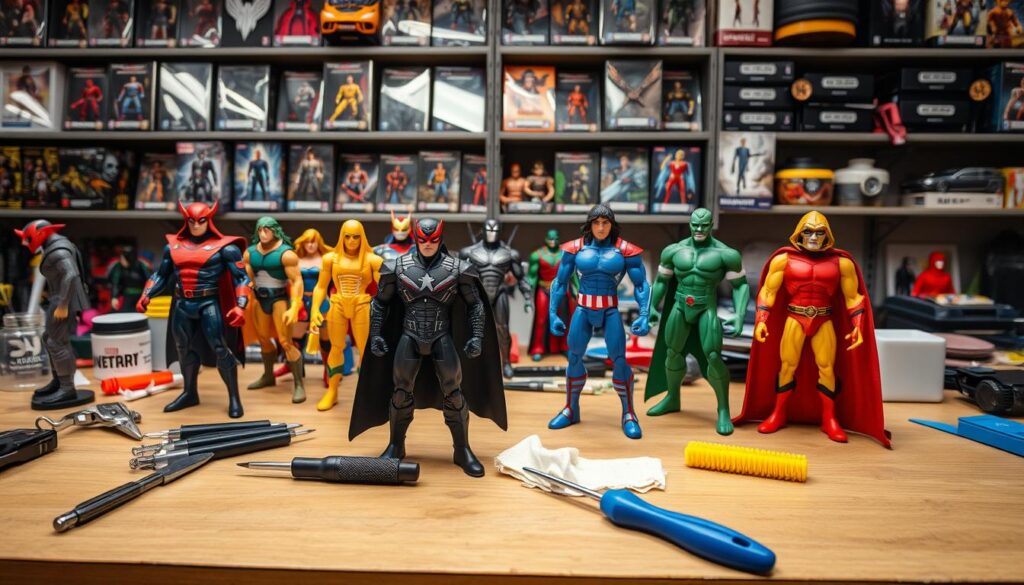 manutenção de Action Figures